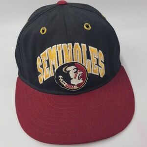 Vintage Florida State Seminoles Hat Fitted (Seems 7 5/8) Pro Line Black Red NCAA